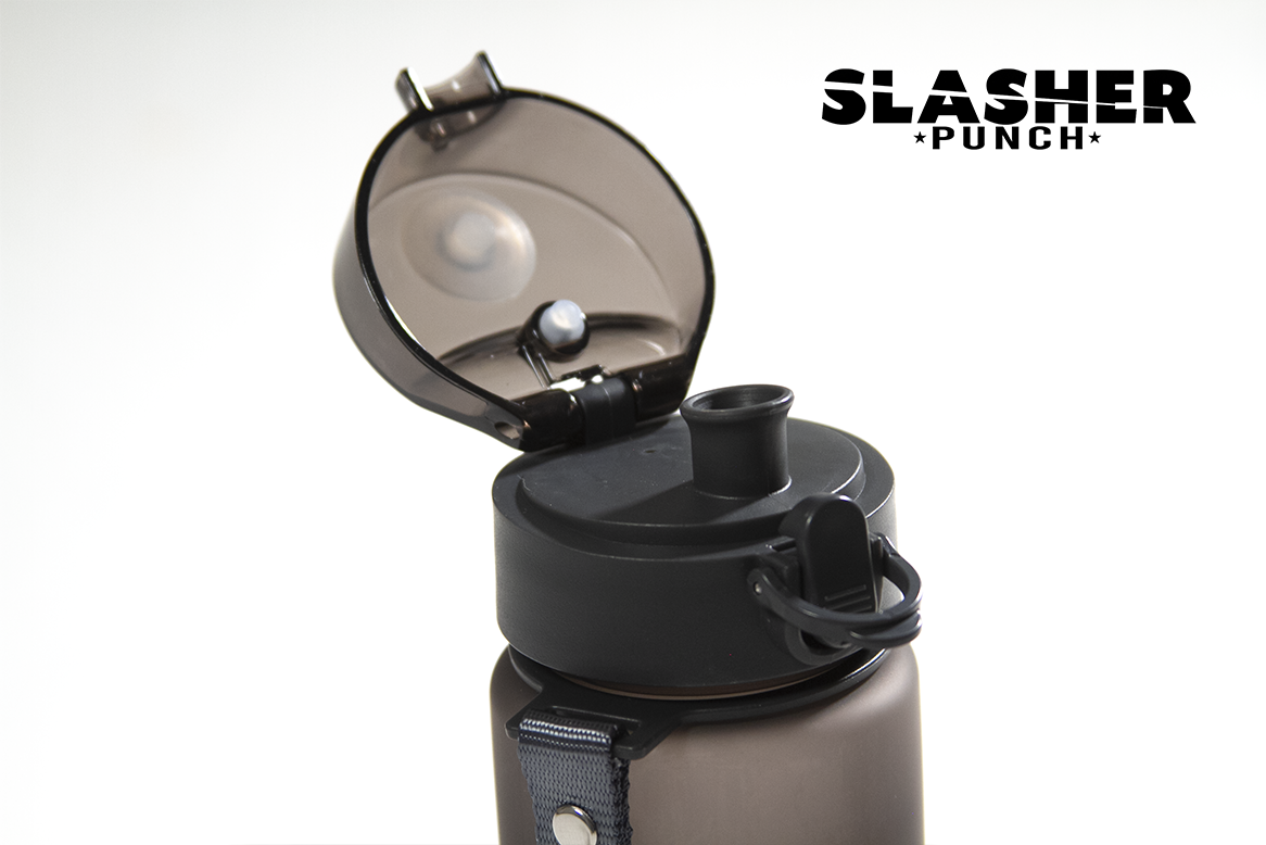 Botella Deportiva Negra y Gris – 560 ml